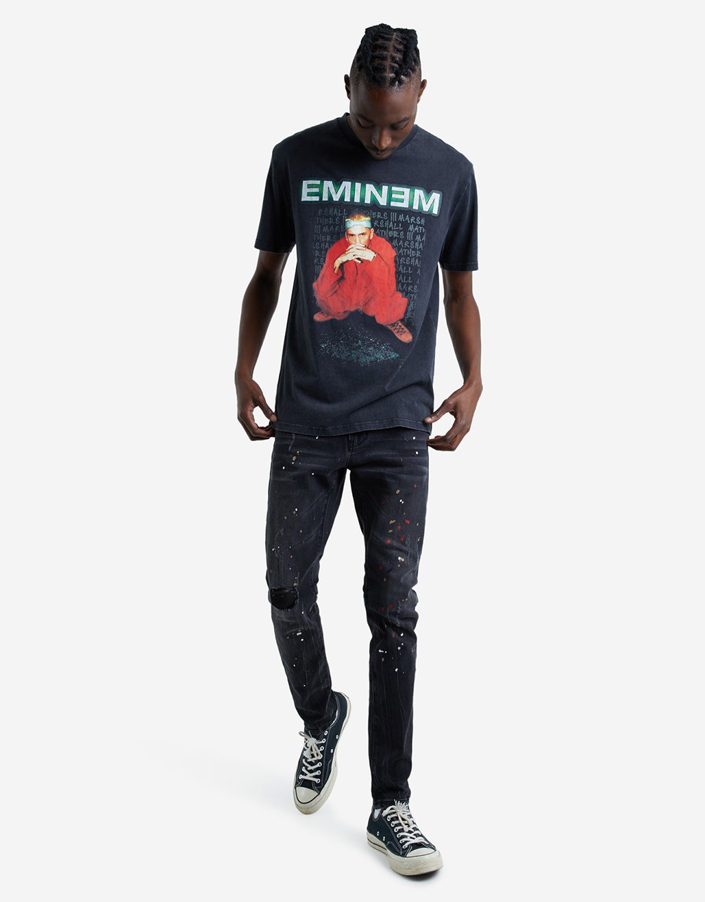 Absent Paint Splatter Skinny Jeans in 