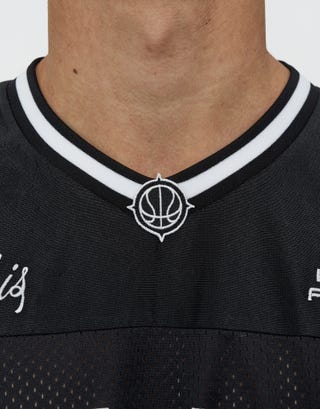 Palais 28 Football Jersey in Black Detail3