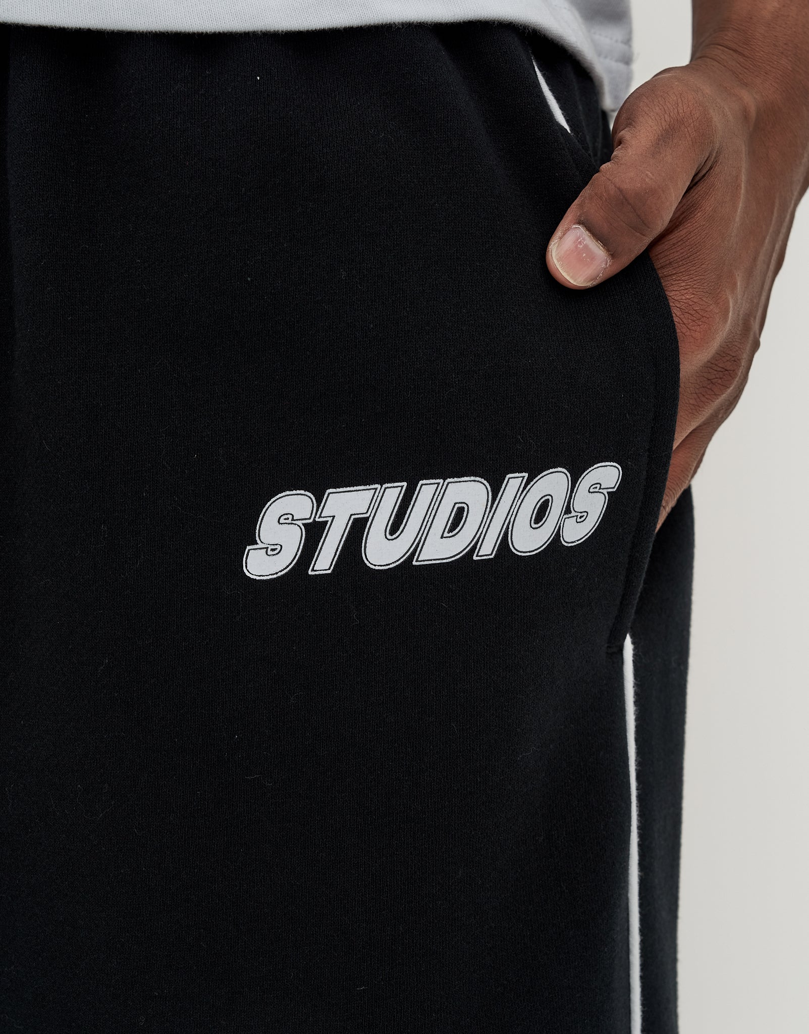 Studios Wide Track Pants in Black | Hallensteins NZ