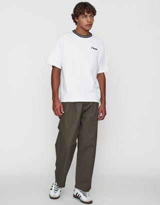 Paradise Contrast Short Sleeve Tee in Blanc Full