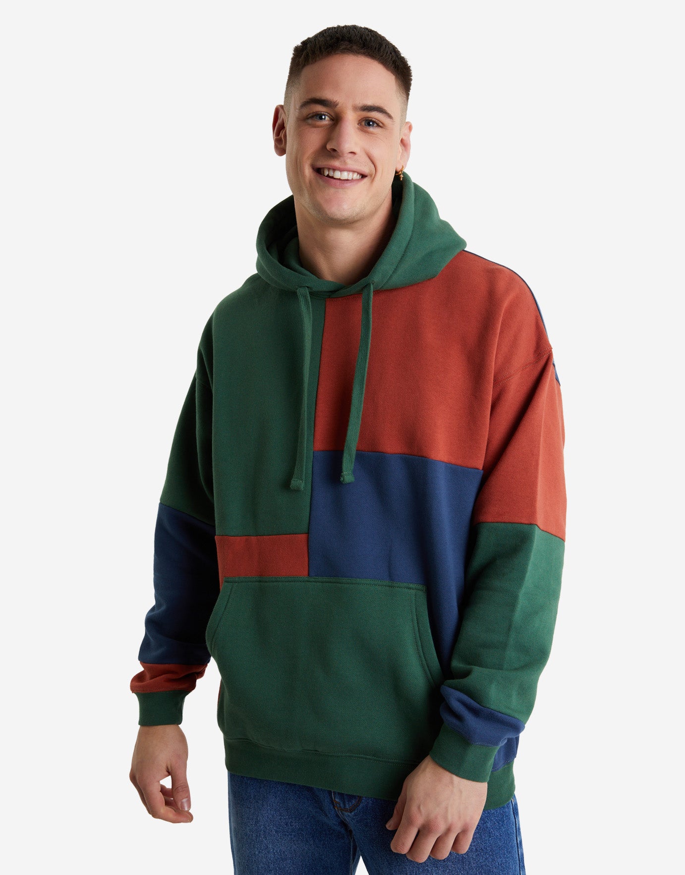 patchwork hoodie
