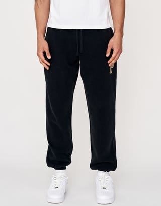Baggy Fit Pegasus Track Pants in Black Detail2