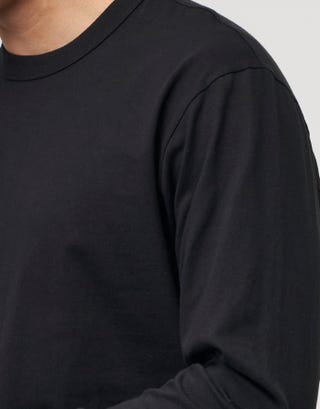 Perfect Long Sleeve T Shirt in Black Detail2