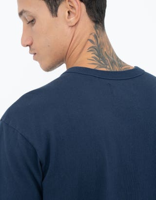 Perfect Relaxed Fit T Shirt in Dark Cobalt Detail