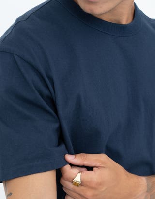 Perfect Relaxed Fit T Shirt in Dark Cobalt Detail2