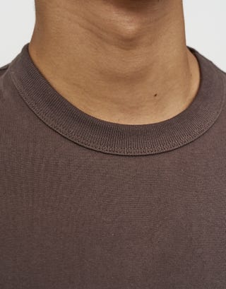 Perfect Relaxed Fit T Shirt in Espresso Brown Detail