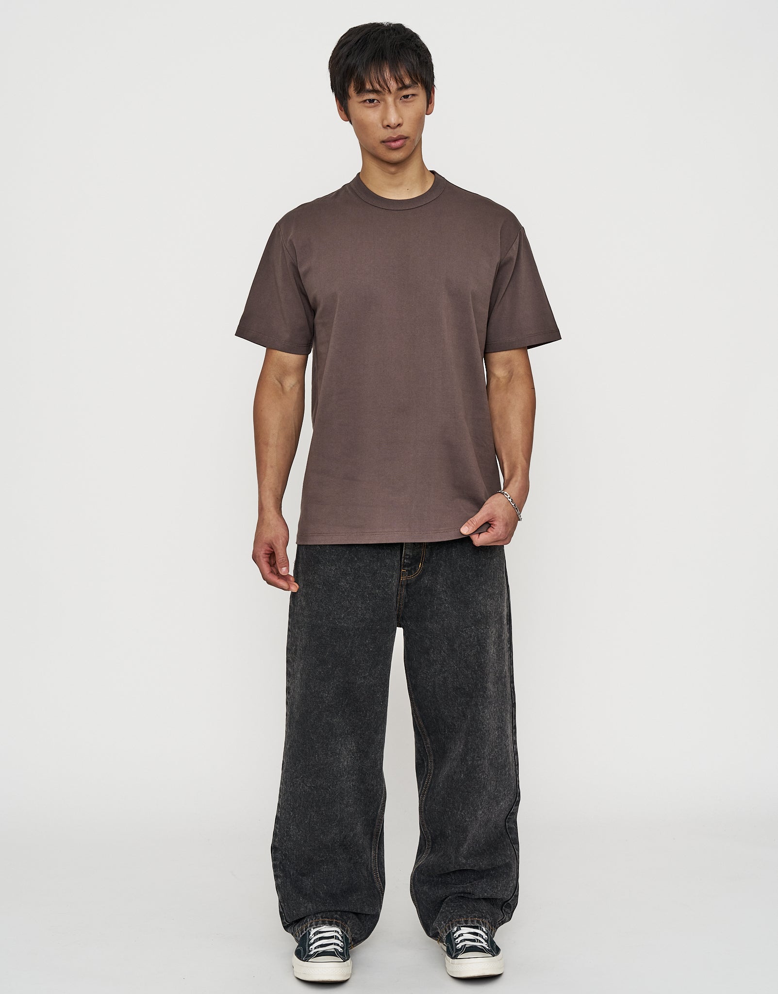 Perfect Relaxed Fit T Shirt in Espresso Brown | Hallensteins NZ