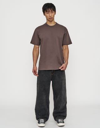Perfect Relaxed Fit T Shirt in Espresso Brown Full