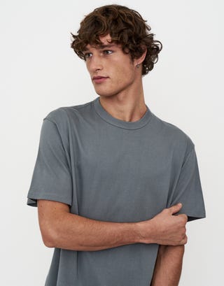 Perfect Relaxed Fit T Shirt in Slate Detail
