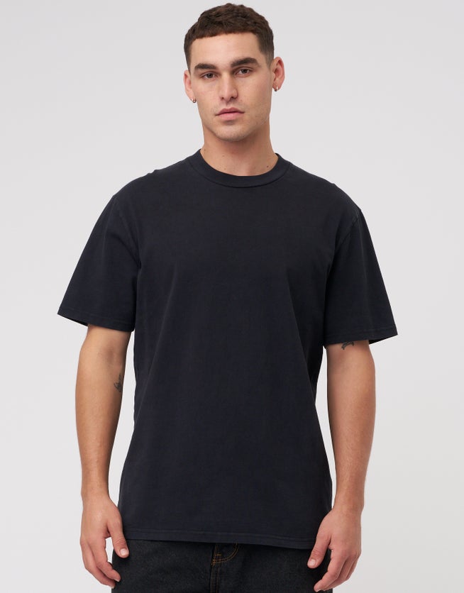 Perfect Relaxed Fit T Shirt in Solid Black | Hallensteins NZ