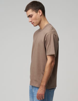 Perfect Relaxed Fit T Shirt in Wood Smoke Detail2