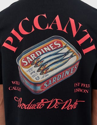Piccanti Relaxed Fit T Shirt in Black Detail2