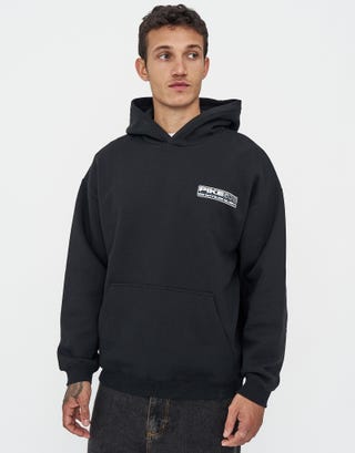 Pike 500 Racer Oversized Hoodie in Black Back