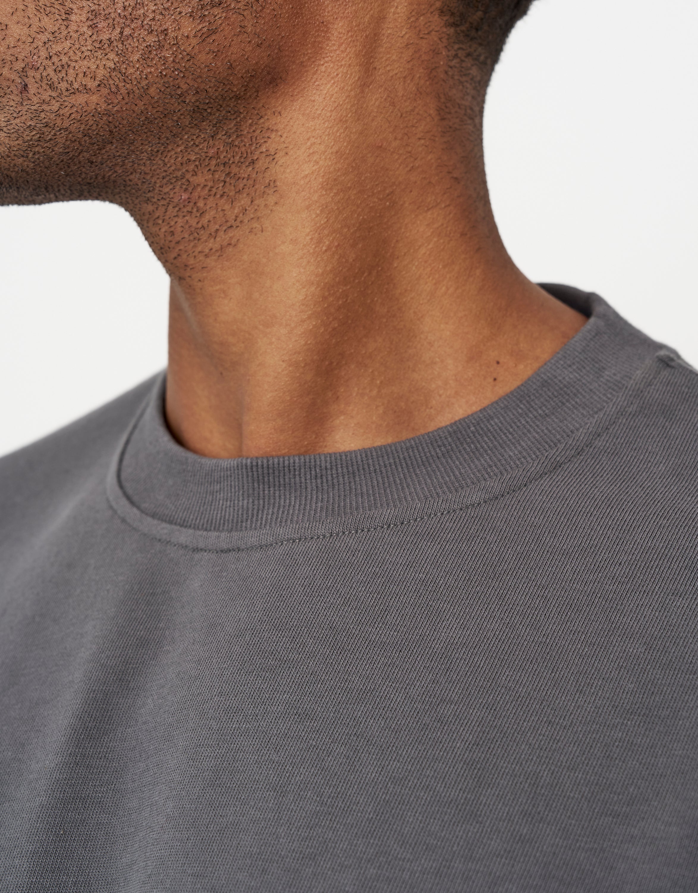 Cropped Relaxed Fit T Shirt in Dark Grey | Hallensteins NZ