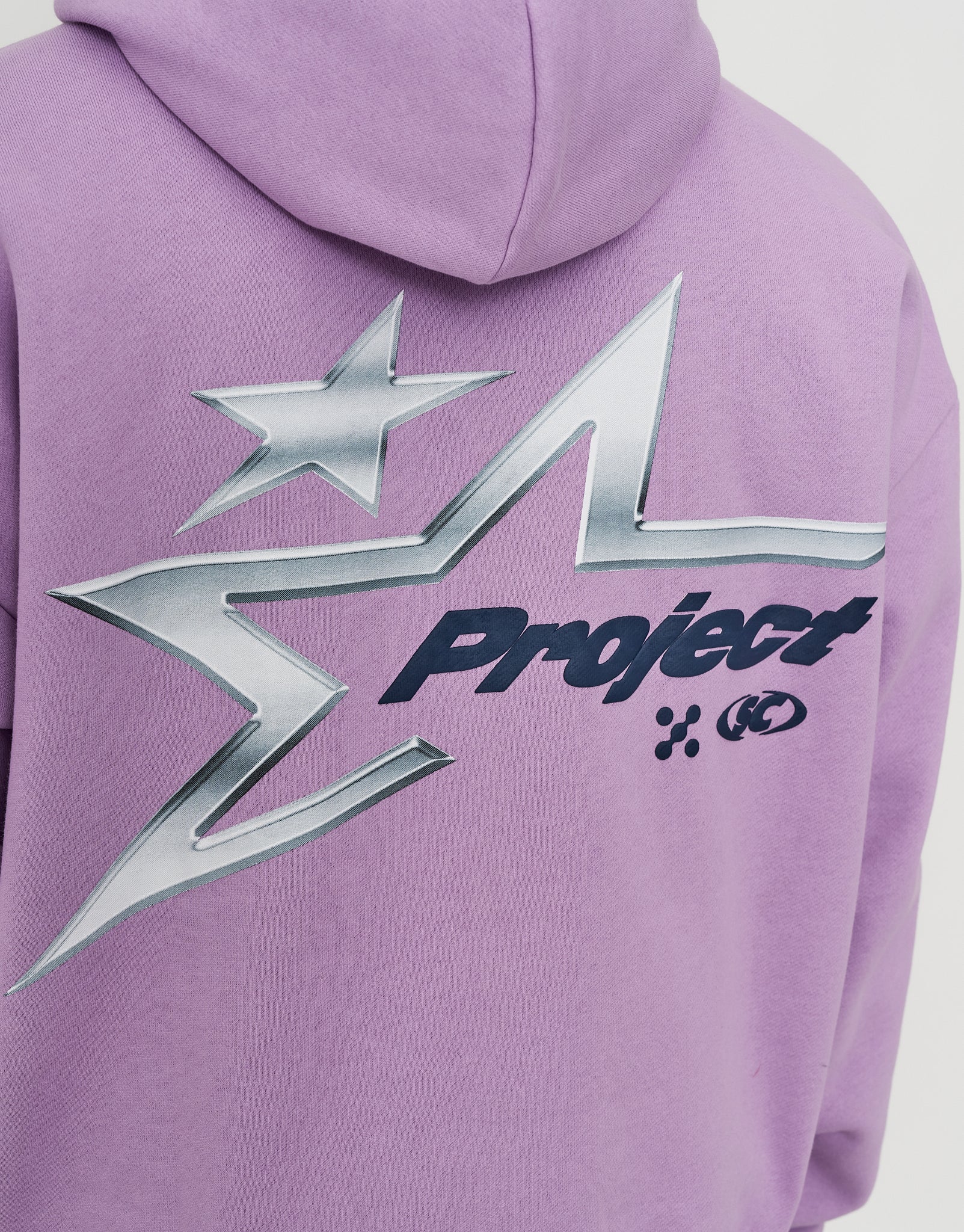 Project Oversized Cropped Hoodie in Neon Lilac | Hallensteins NZ