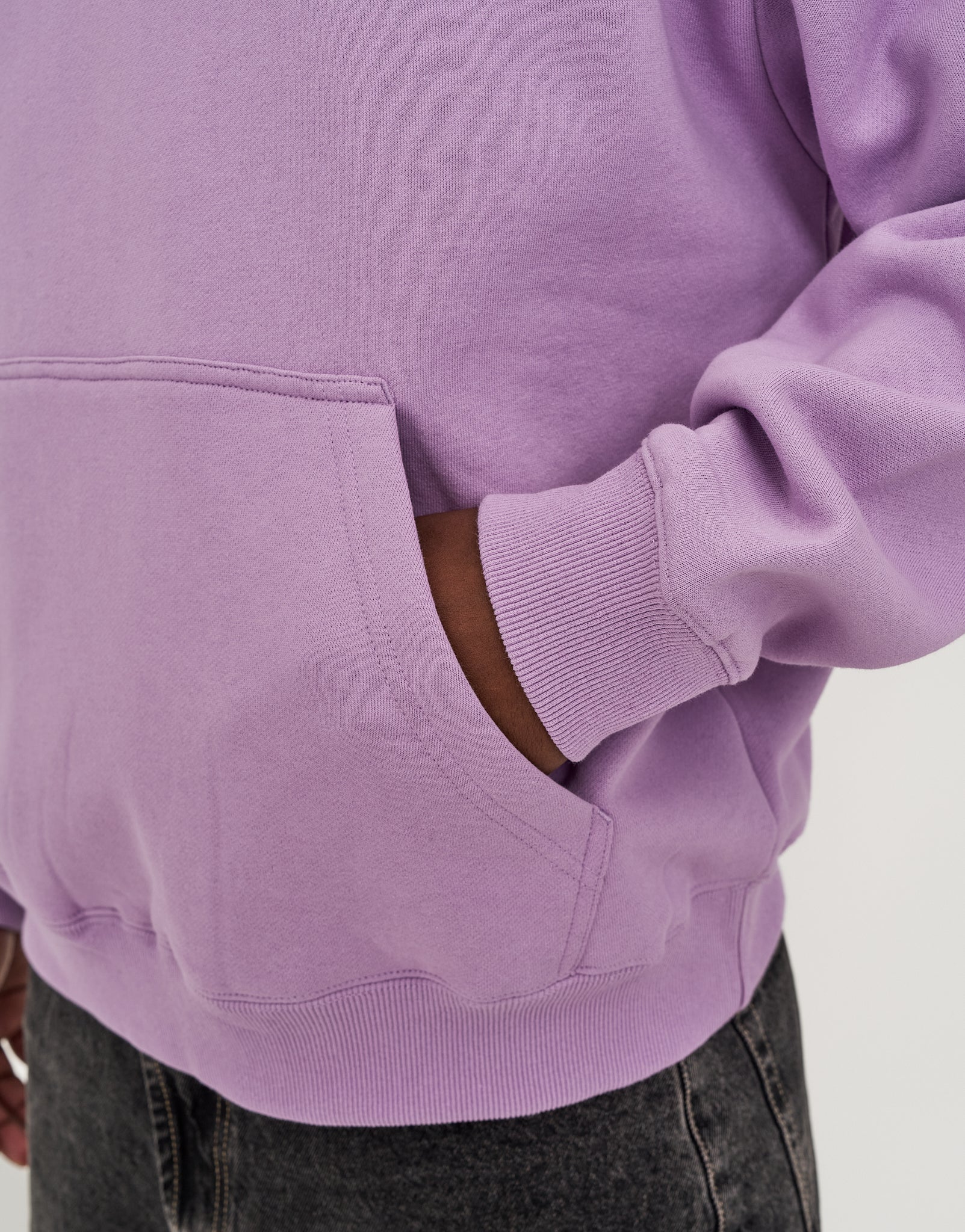 Project Oversized Cropped Hoodie in Neon Lilac | Hallensteins NZ