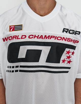 RGP Mesh Box Tee in Blanc Detail