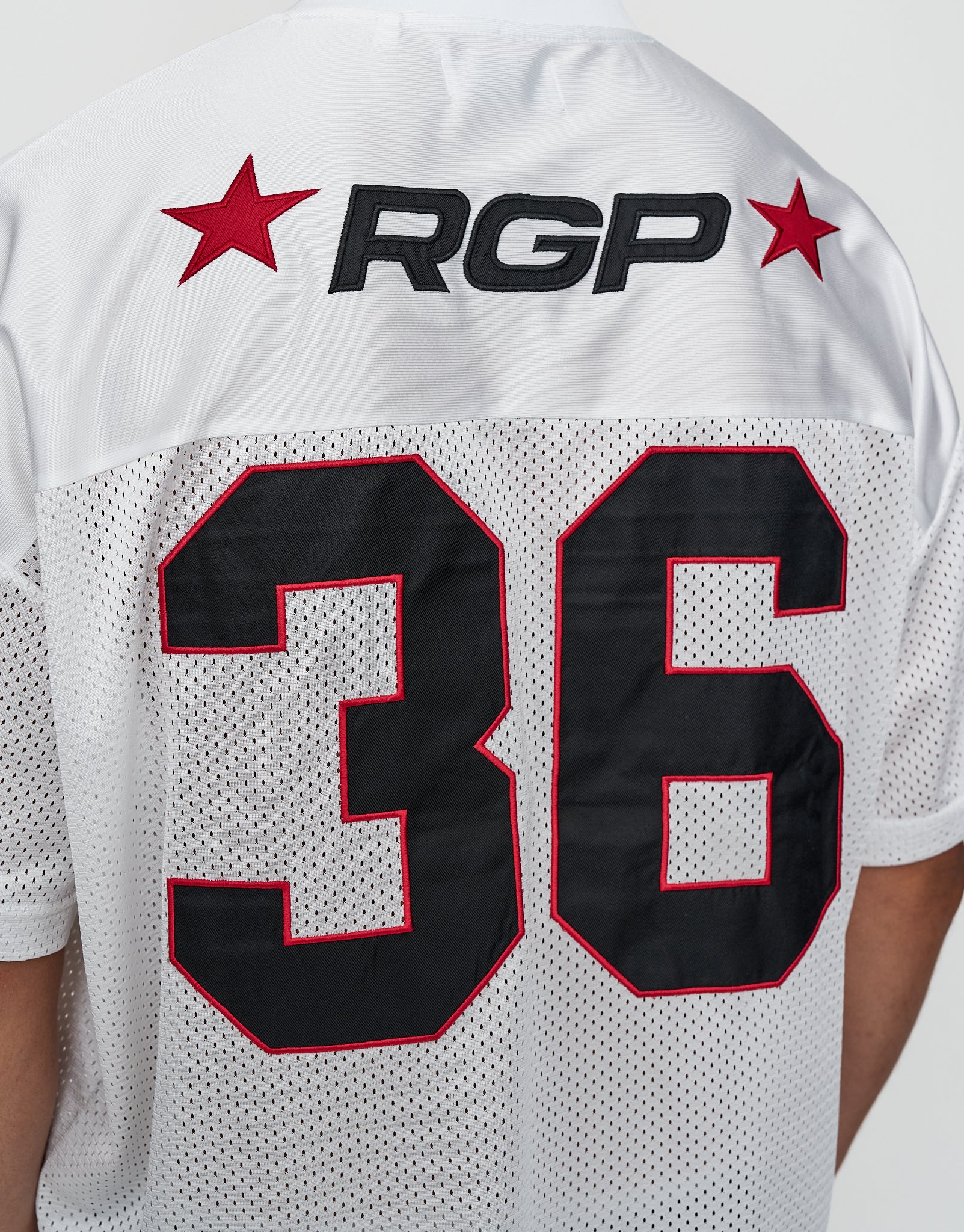 RGP Mesh Football Jersey in Blanc | Hallensteins NZ
