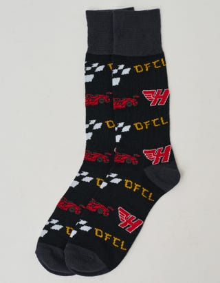 Racing Dress Socks in Black