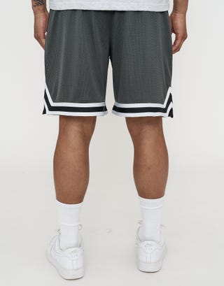 Vultures Basketball Short in Pewter Grey Back