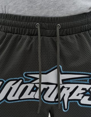 Vultures Basketball Short in Pewter Grey Detail