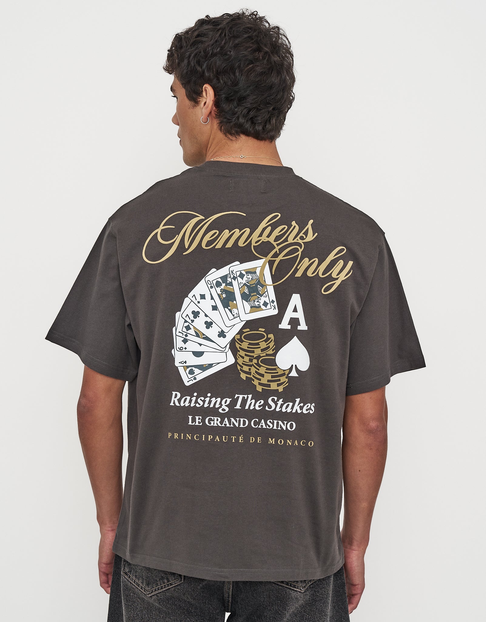 Raising Stakes Relaxed Fit T Shirt in Pewter Grey | Hallensteins NZ