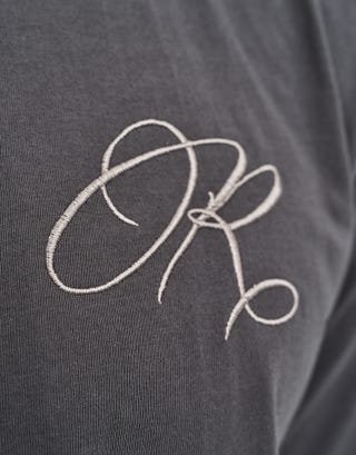 Redemption Relaxed Fit T Shirt in Pewter Grey Detail