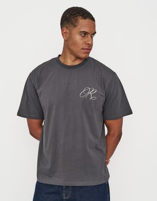 Redemption Relaxed Fit T Shirt in Pewter Grey Full