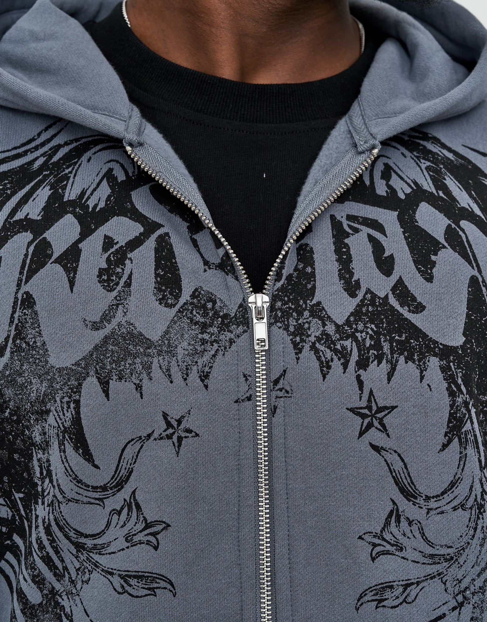 Redstar Oversized Zip Up Hoodie in Storm Grey | Hallensteins NZ