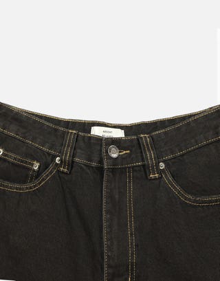 Relaxed Fit Cargo Jorts in Raw Shadow Detail