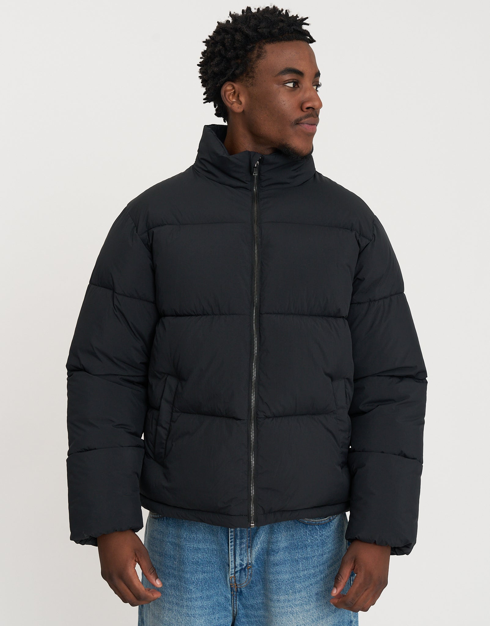 Ripstop Puffer Jacket in Black | Hallensteins NZ