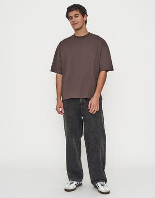 Vintage Box Fit T-Shirt in Americano Brown Full