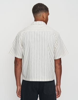 Salerno Striped Shirt in White Back
