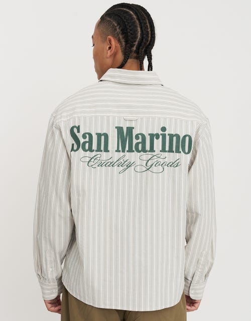 San Marino Varigated Striped Long Sleeve Shirt