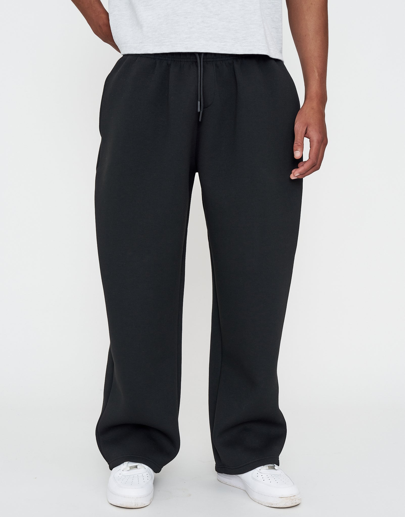 Scuba Wide Leg Track Pants in Black | Hallensteins NZ Scuba Wide Leg Track Pants in Black | Hallensteins NZ