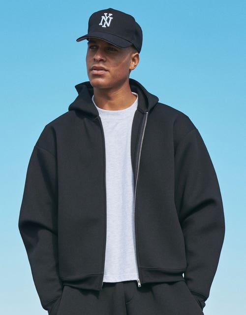 Oversized Scuba Zip Up Hoodie