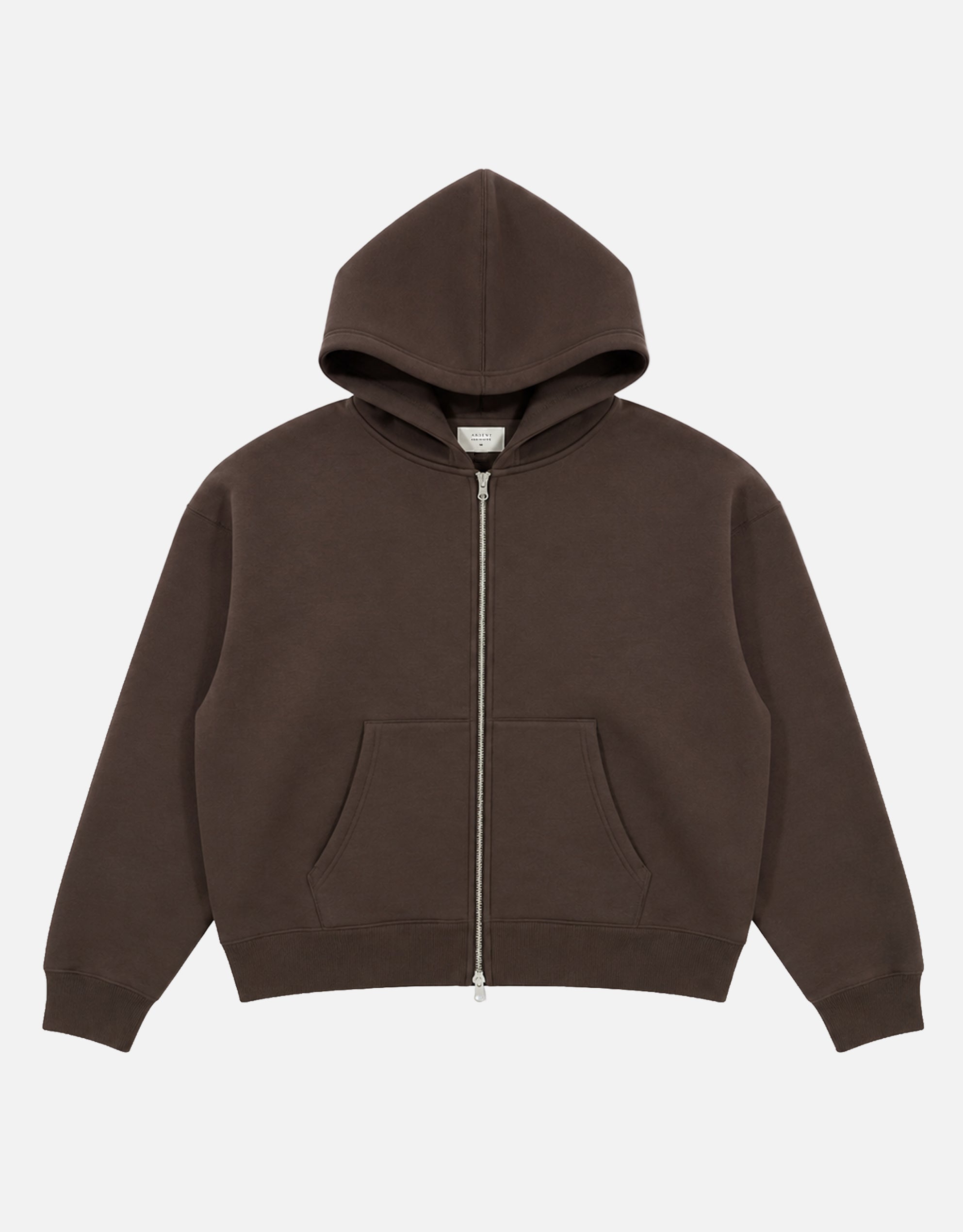Scuba Oversized Cropped Zip Up Hoodie in Brown | Hallensteins NZ