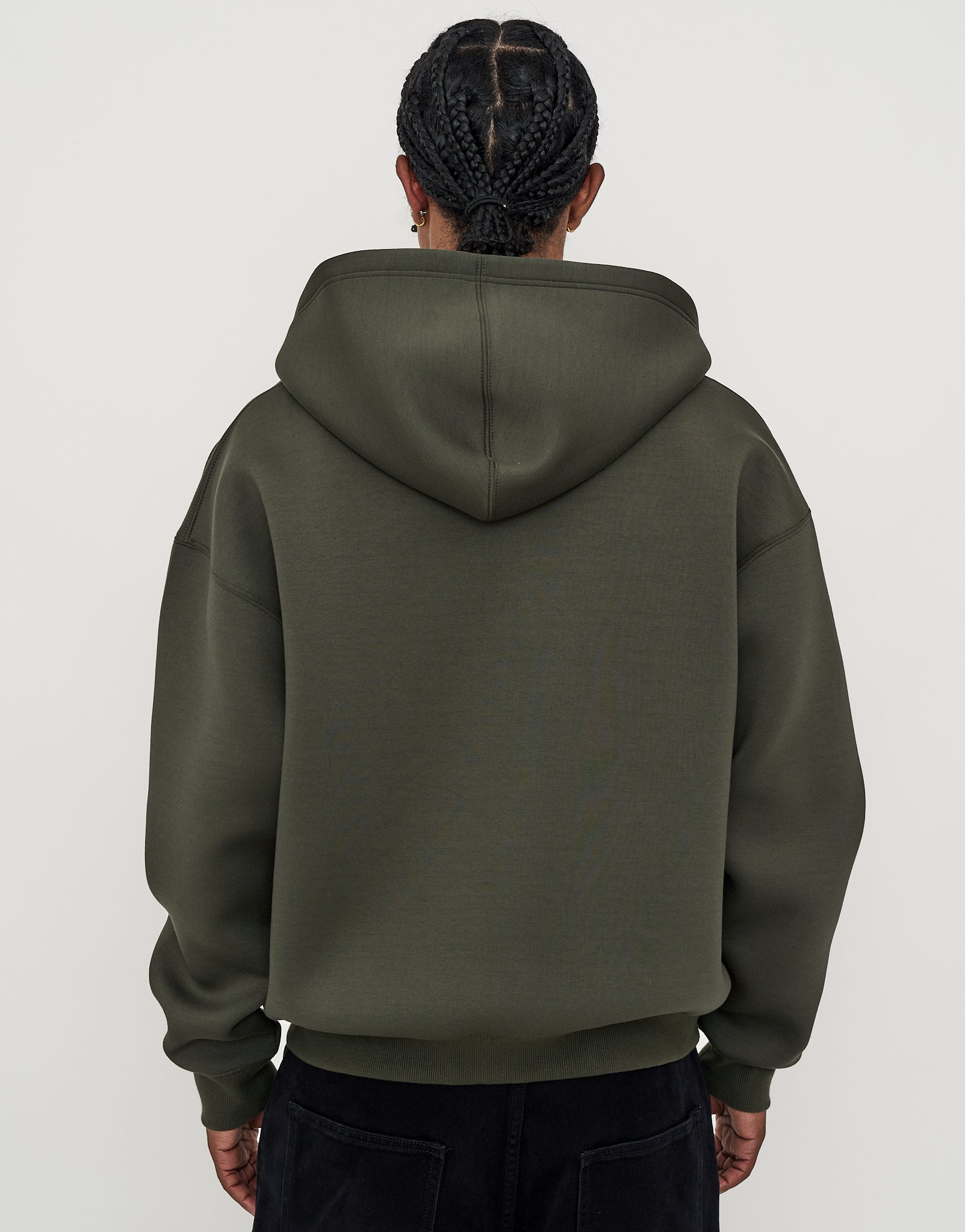 Scuba Oversized Cropped Zip Up Hoodie in Green | Hallensteins NZ