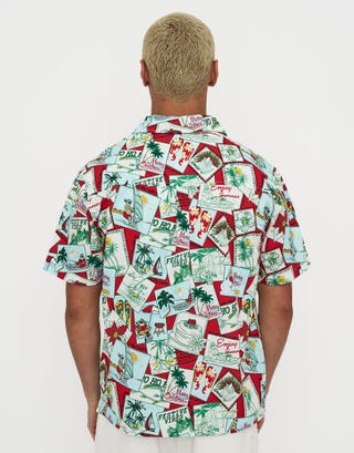 Seasons Greetings Short Sleeve Shirt in Mint Back