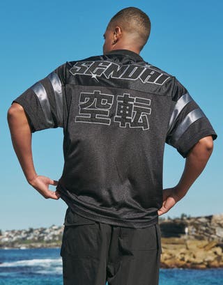 Sendai Football Jersey in Black Back