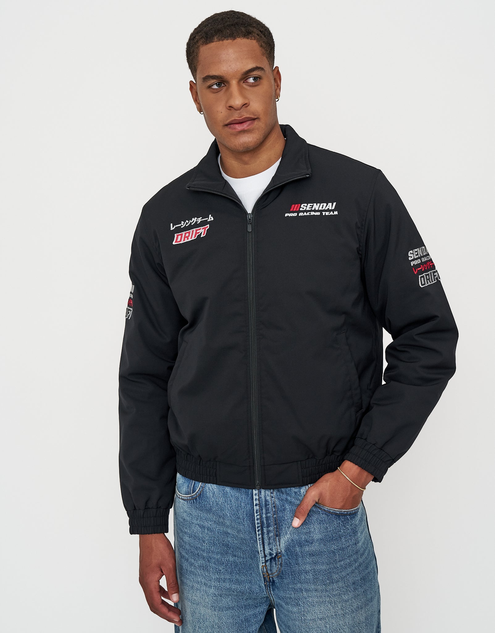 Sendai Pro Racing Jacket in Black | Hallensteins NZ