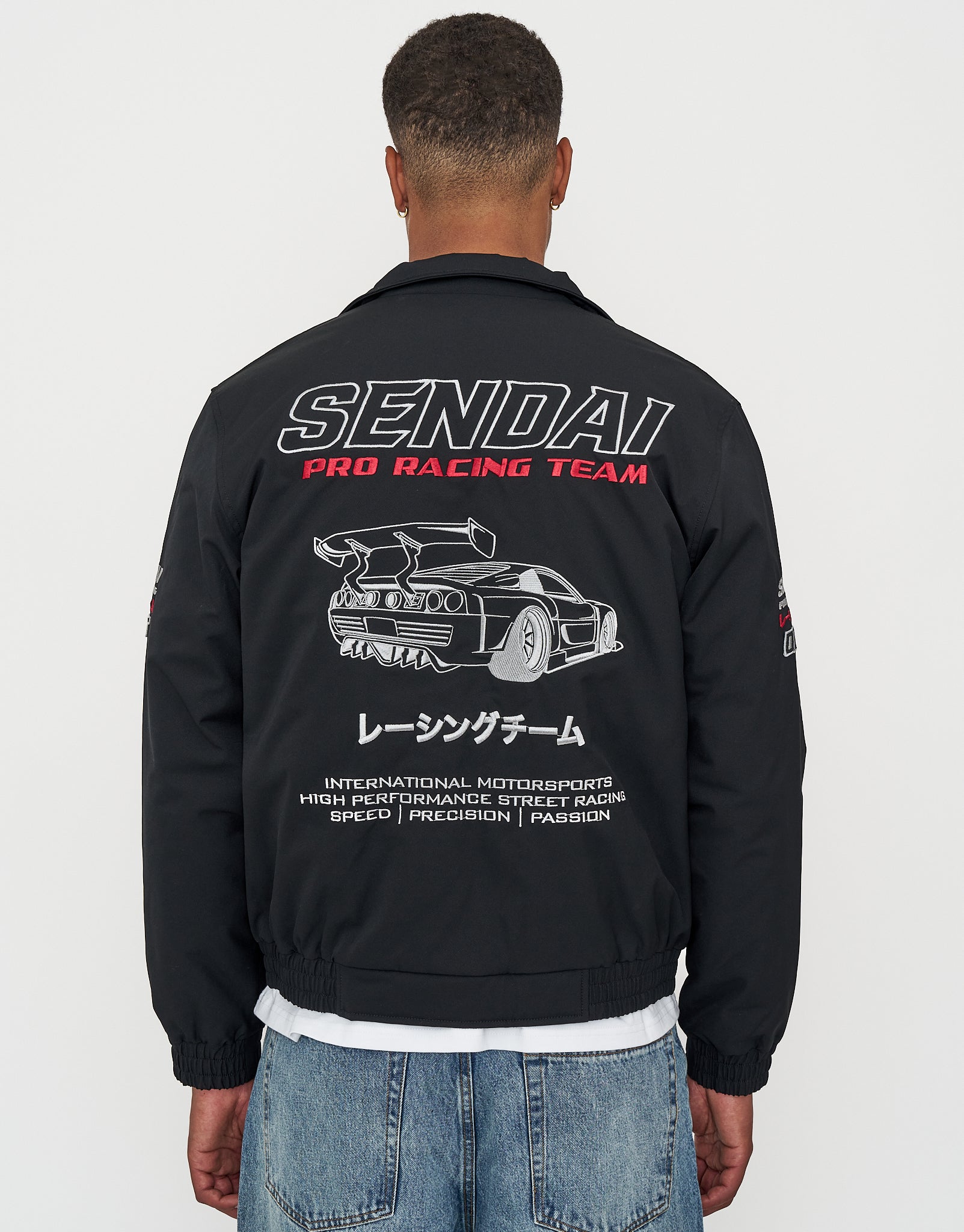 Sendai Pro Racing Jacket in Black | Hallensteins NZ