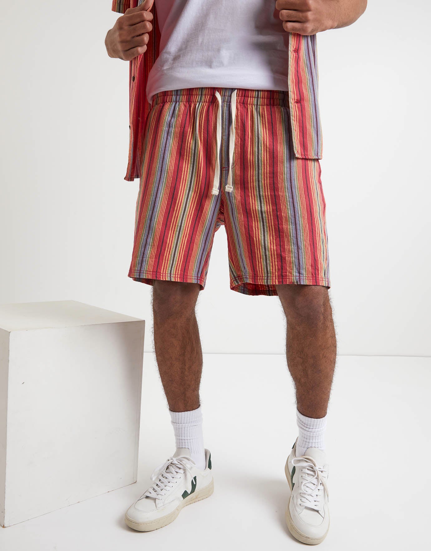 vertical striped shorts