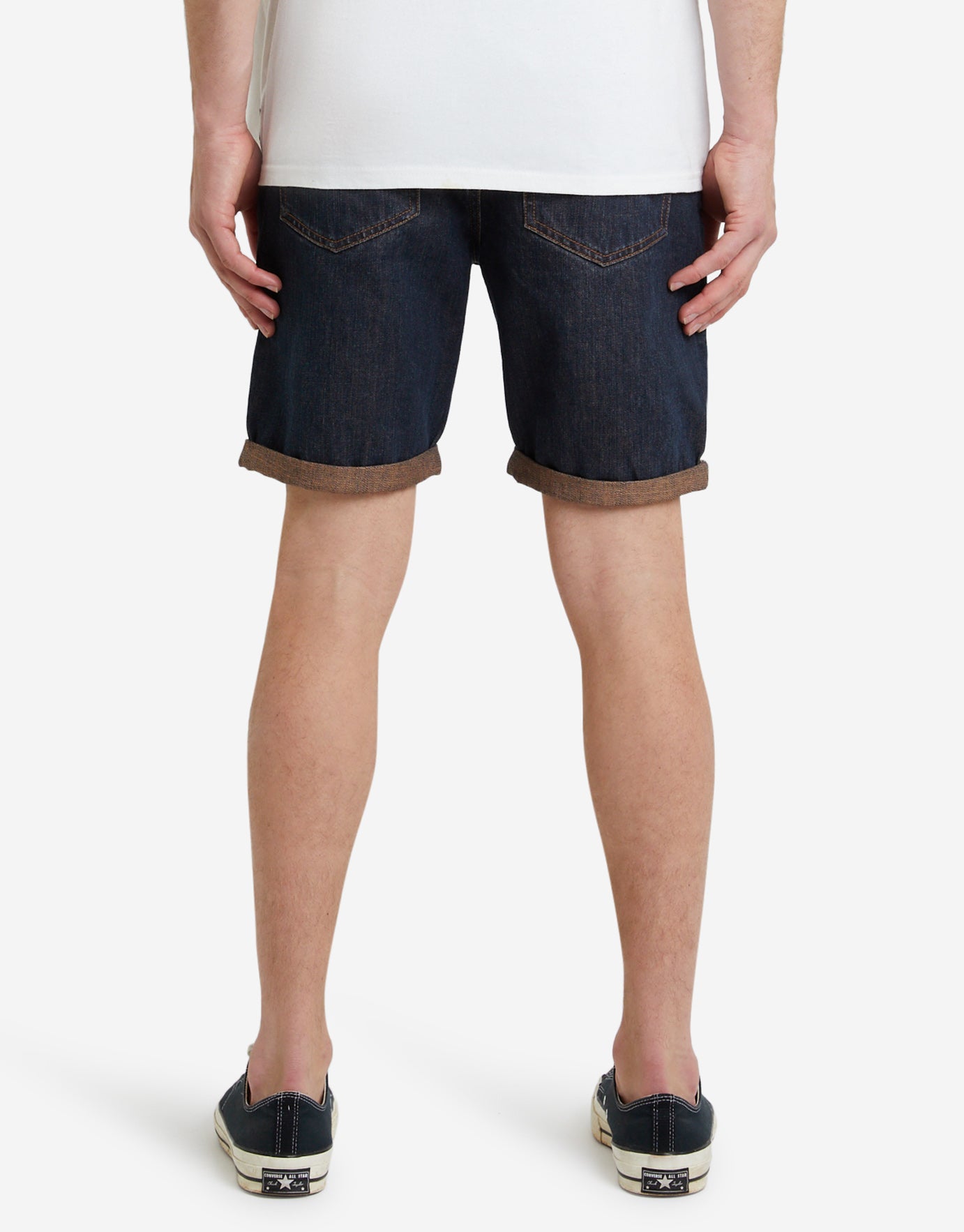 Slim Fit Denim Shorts in Navy 
