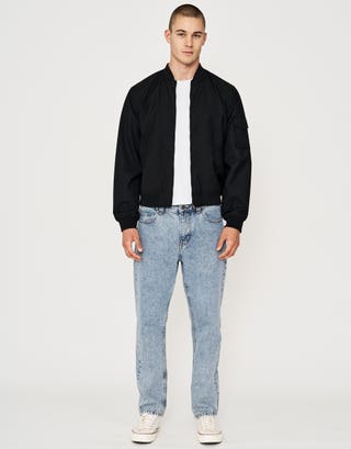 Smart Bomber Jacket in Black Full