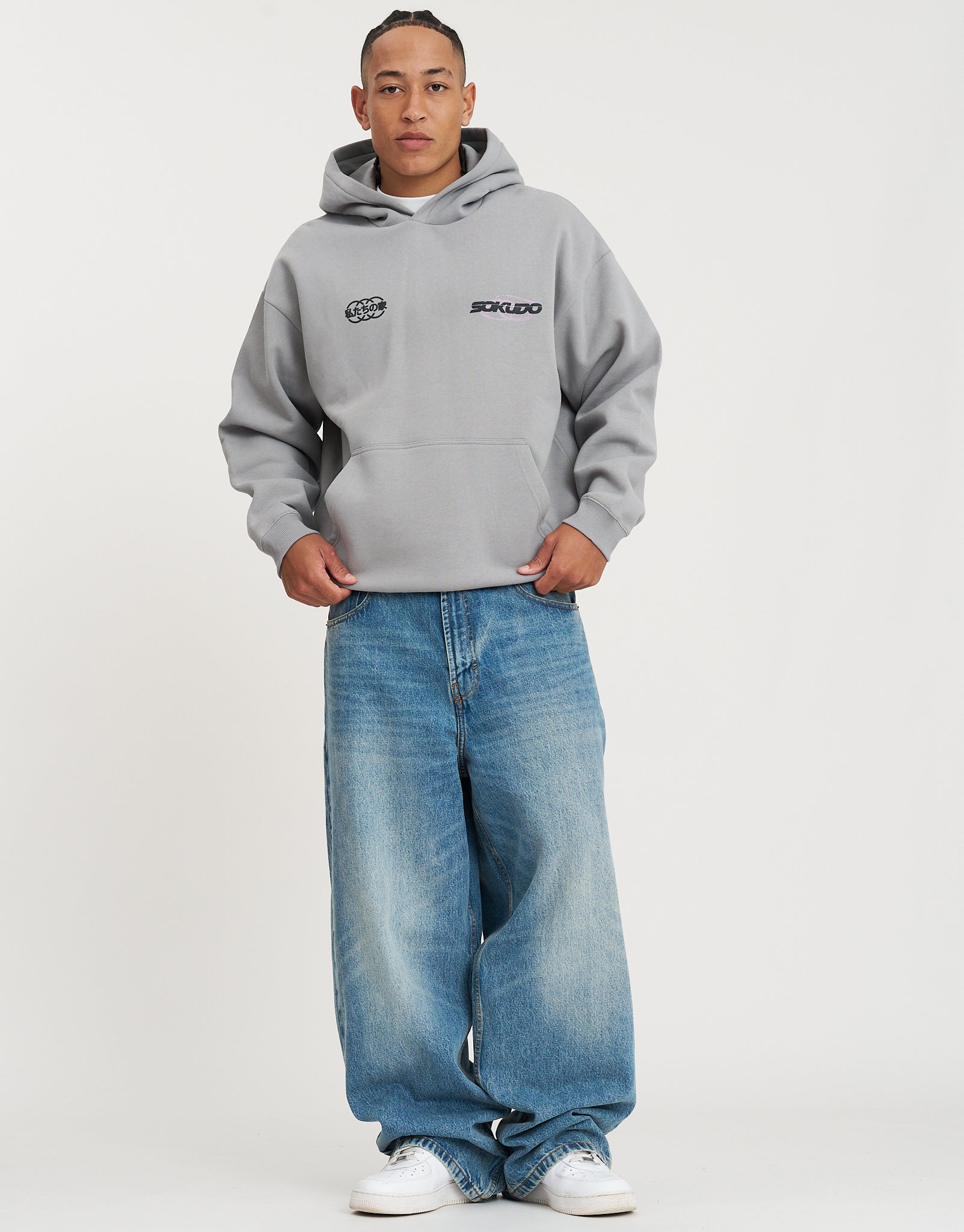 トップス Loncino hoodie gray S MIKADO sad kid yaz Sokudo Oversized Hoodie in Alloy Grey | Hallensteins AU