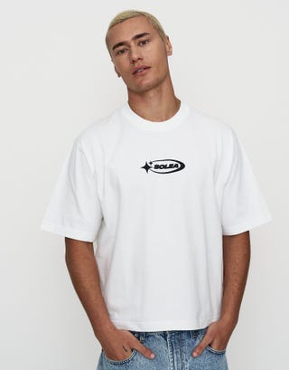 Solea Cropped Fit T Shirt in Blanc Back