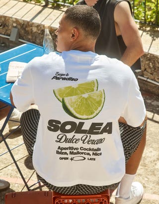 Solea Cropped Fit T Shirt in Blanc Front