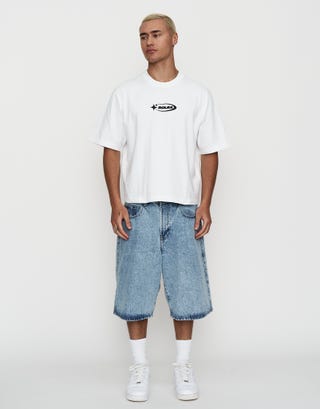 Solea Cropped Fit T Shirt in Blanc Full