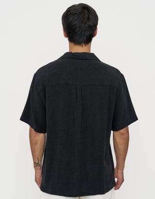 Sorrento Short Sleeve Shirt in Black Back